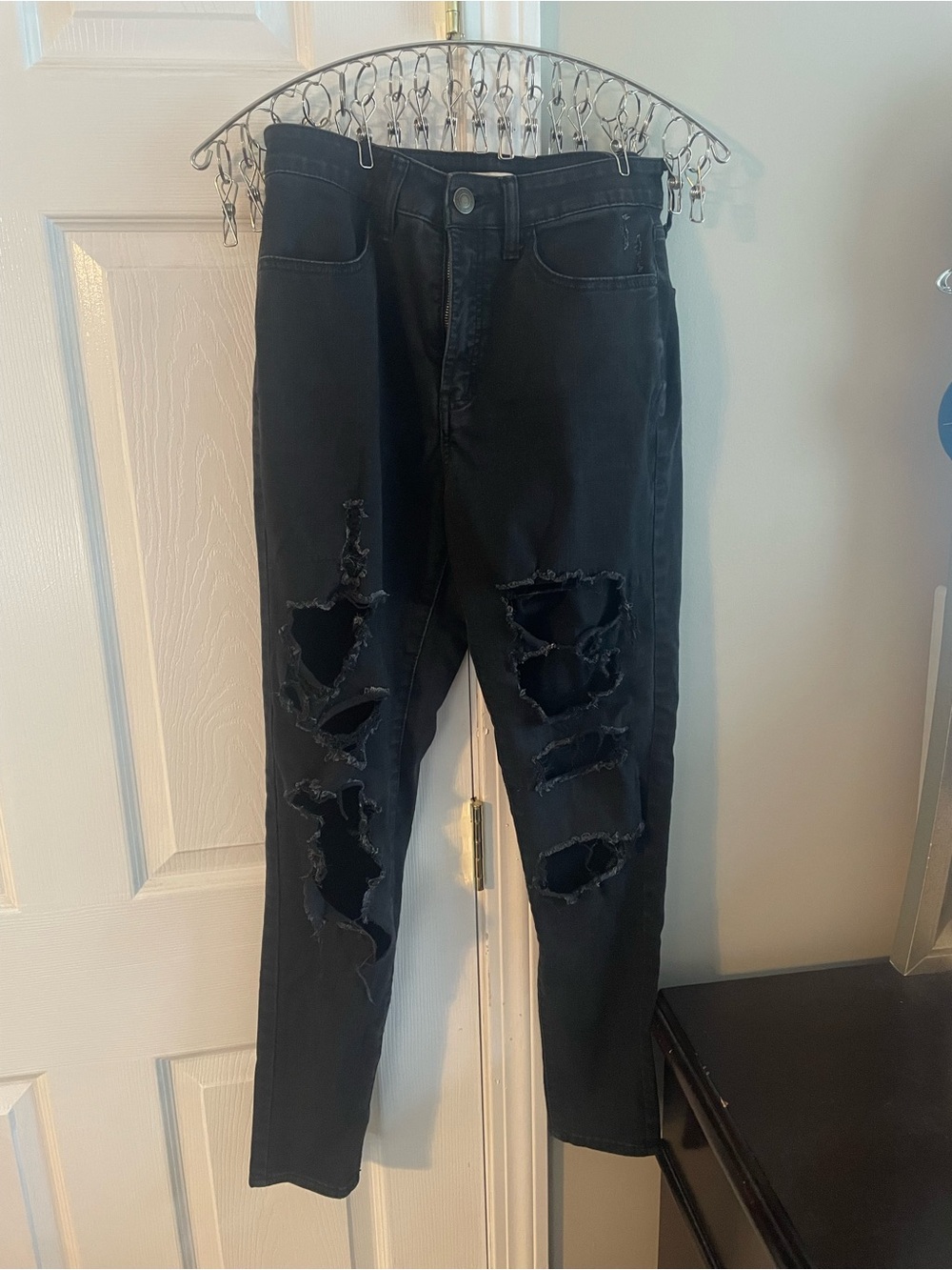 SO Juniors Black Distressed Ripped Jeans
